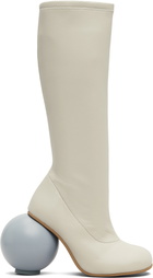 YUME YUME Beige Ball Tall Boots