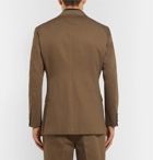 Beams F - Brown Slim-Fit Cotton and Linen-Blend Twill Suit Jacket - Men - Brown