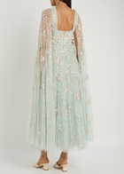 Needle & Thread Versailles Ditsy Floral-embroidered Tulle Gown Light Blue