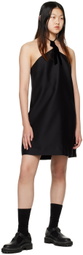 MINJUKIM Black Halter Minidress