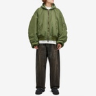 Balenciaga Men's Oversized Bomber Jacket in Khaki