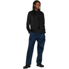 Hugo Black Oversized-Fit Embroidered Logo Shirt