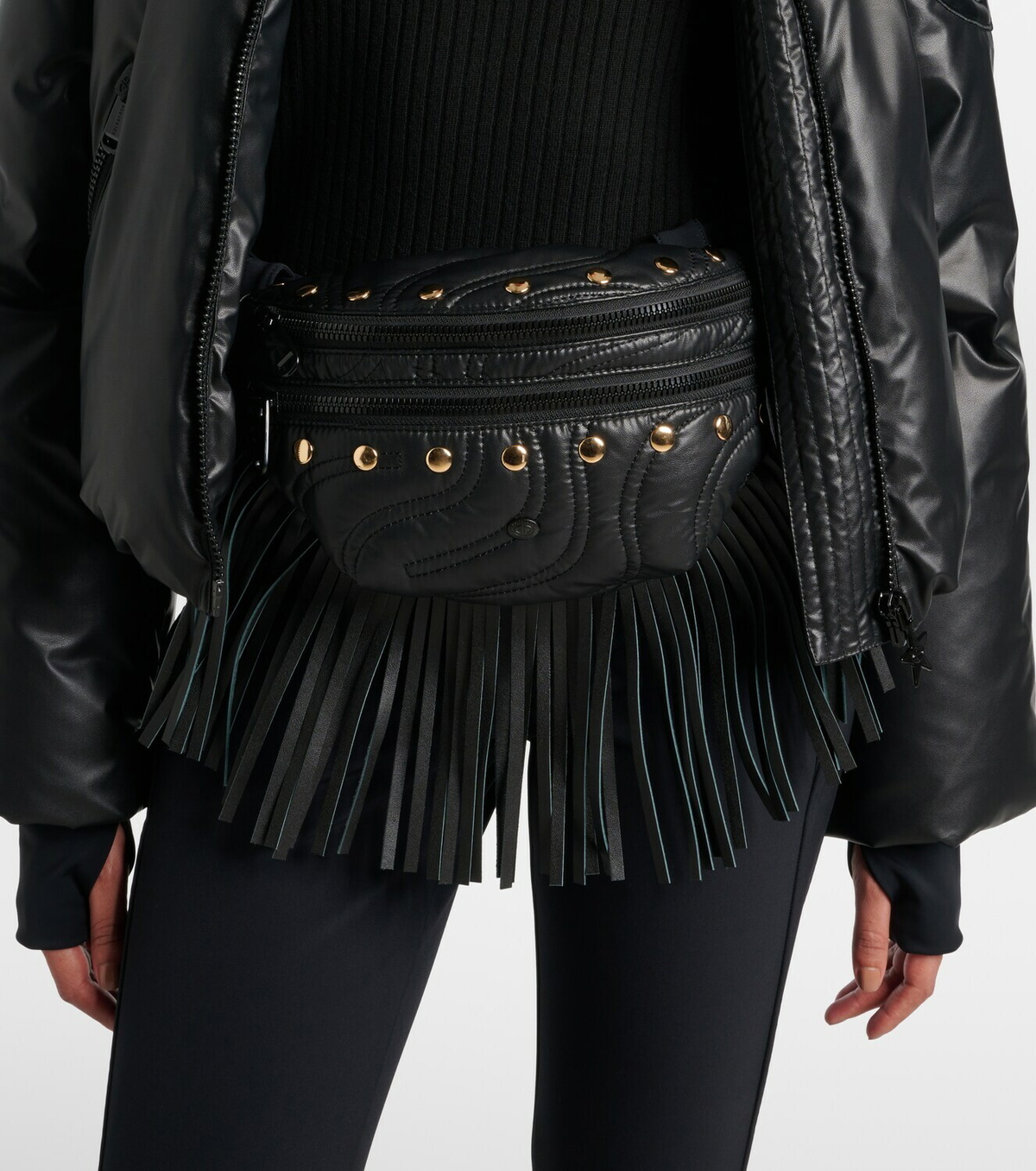 Goldbergh Sorriso fringed leather belt bag