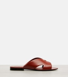 Loro Piana Vera leather slides