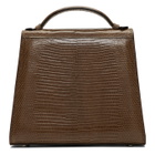 Hunting Season Brown Small Lizard Top Handle Bag