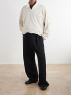 Willy Chavarria - Appliquéd Fleece-Lined Shell Half-Zip Jacket - Neutrals