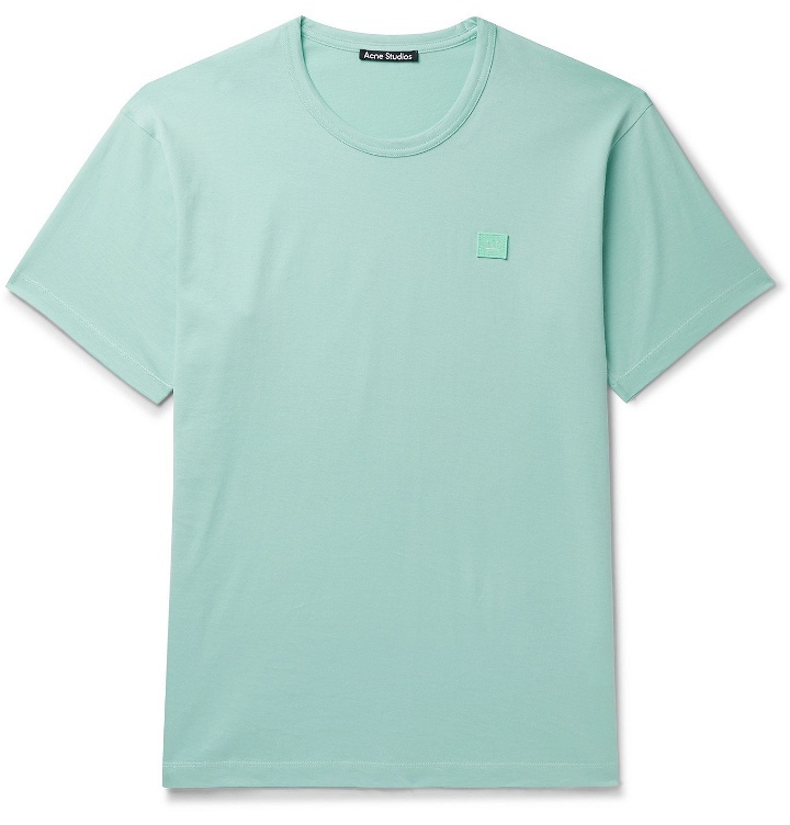 Photo: ACNE STUDIOS - Nash Logo-Appliquéd Cotton-Jersey T-Shirt - Green