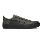 McQ Alexander McQueen Grey and Black Swallows Plimsoll Sneakers