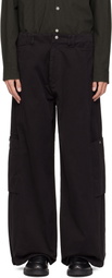 Omar Afridi Black Panelled Bontan Cargo Pants