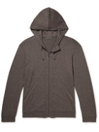 Zimmerli - Stretch Cotton and Cashmere-Blend Zip-Up Hoodie - Brown