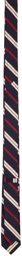 Thom Browne Navy & Red Stripe Classic Tie