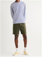 ALEX MILL - Pleated Stretch BCI Cotton-Twill Chino Shorts - Green - UK/US 32