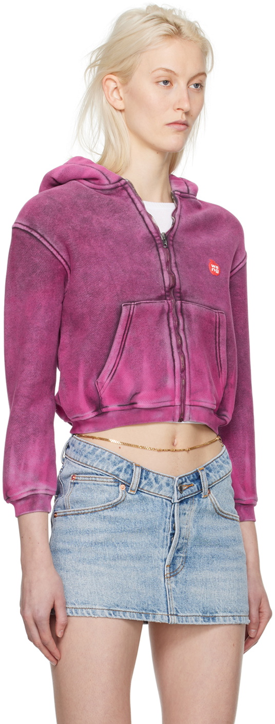 アウターその他 UMA WANG Women Outer UW8007UW500ROSE PINK Alexander Wang logo-embossed Hoodie | Pink | FARFETCH