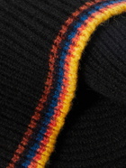 Paul Smith - Striped Ribbed Wool Beanie