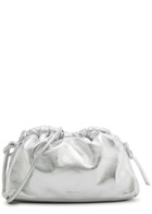 Mansur Gavriel Cloud Mini Metallic Leather Clutch - Silver - One Size