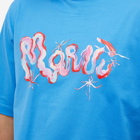Marni Men's Scribe Logo T-Shirt in Neptune