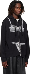 VAQUERA Black Trompe l'Oeil Zip Hoodie