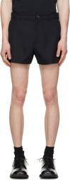 LGN Louis Gabriel Nouchi Black Suit Wool Shorts