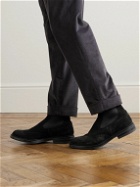 Tricker's - Henry Nubuck Brogue Chelsea Boots - Black