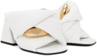 JW Anderson White Chain Twist Mules