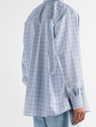 OUR LEGACY - Ranch Oversized Checked Woven Western Shirt - Blue