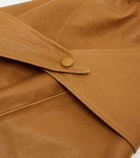 Nour Hammour Draped leather hood