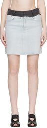 MM6 Maison Margiela Blue Denim Miniskirt
