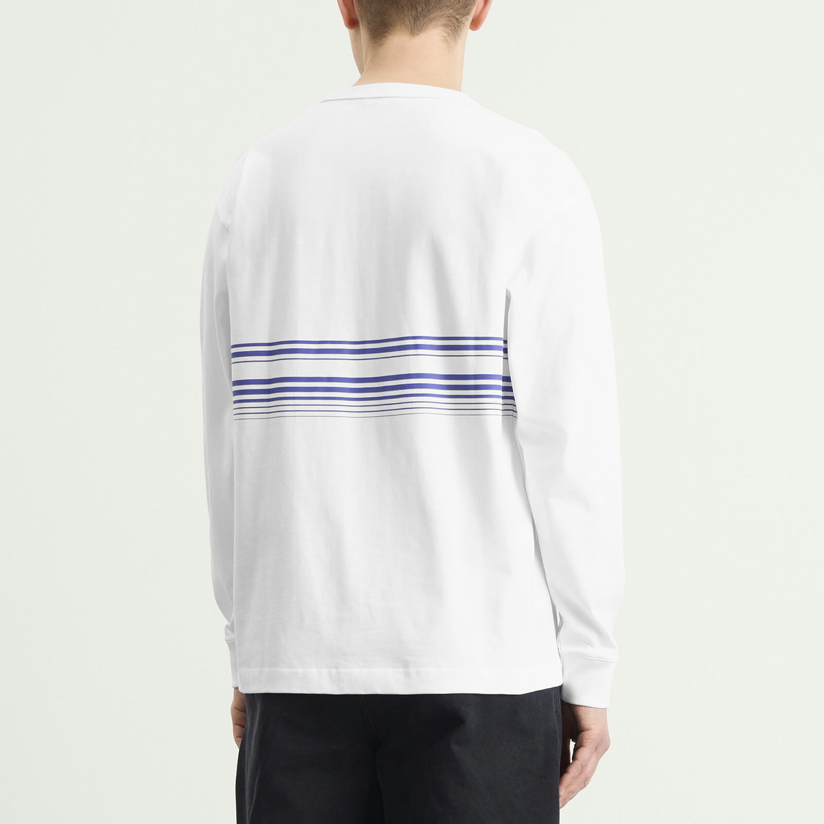Norse Projects Men's Loften Nautical Stripe Long Sleeve T-Shirt in White