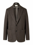 Oliver Spencer - Westbury Pinstriped Wool-Felt Blazer - Brown