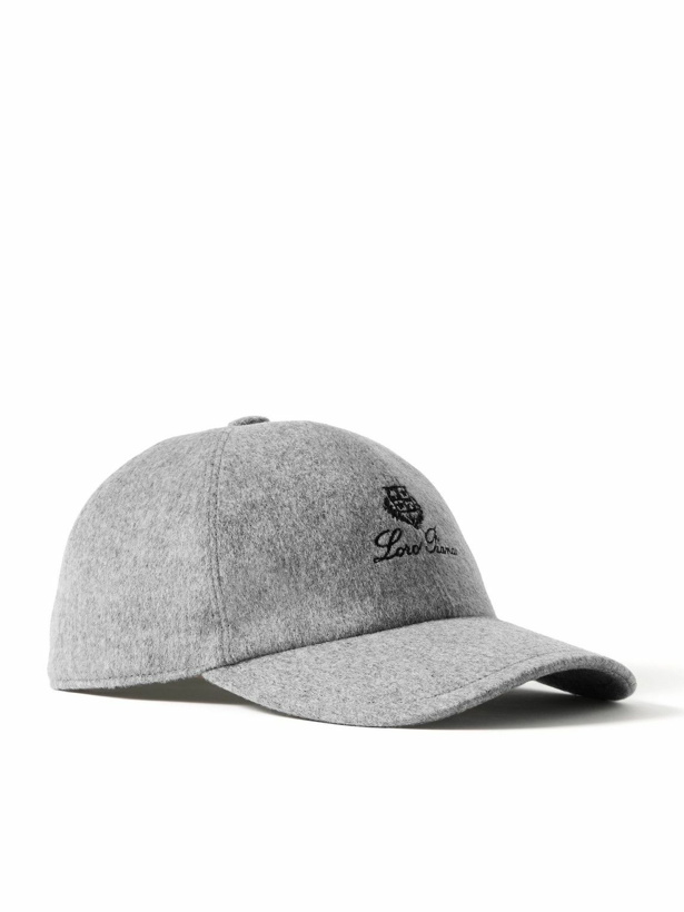 Photo: Loro Piana - Logo-Embroidered Storm System® Cashmere-Felt Baseball Cap - Gray