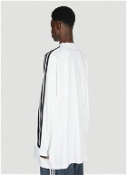 adidas x Balenciaga - Logo Print Long Sleeve T-Shirt in White