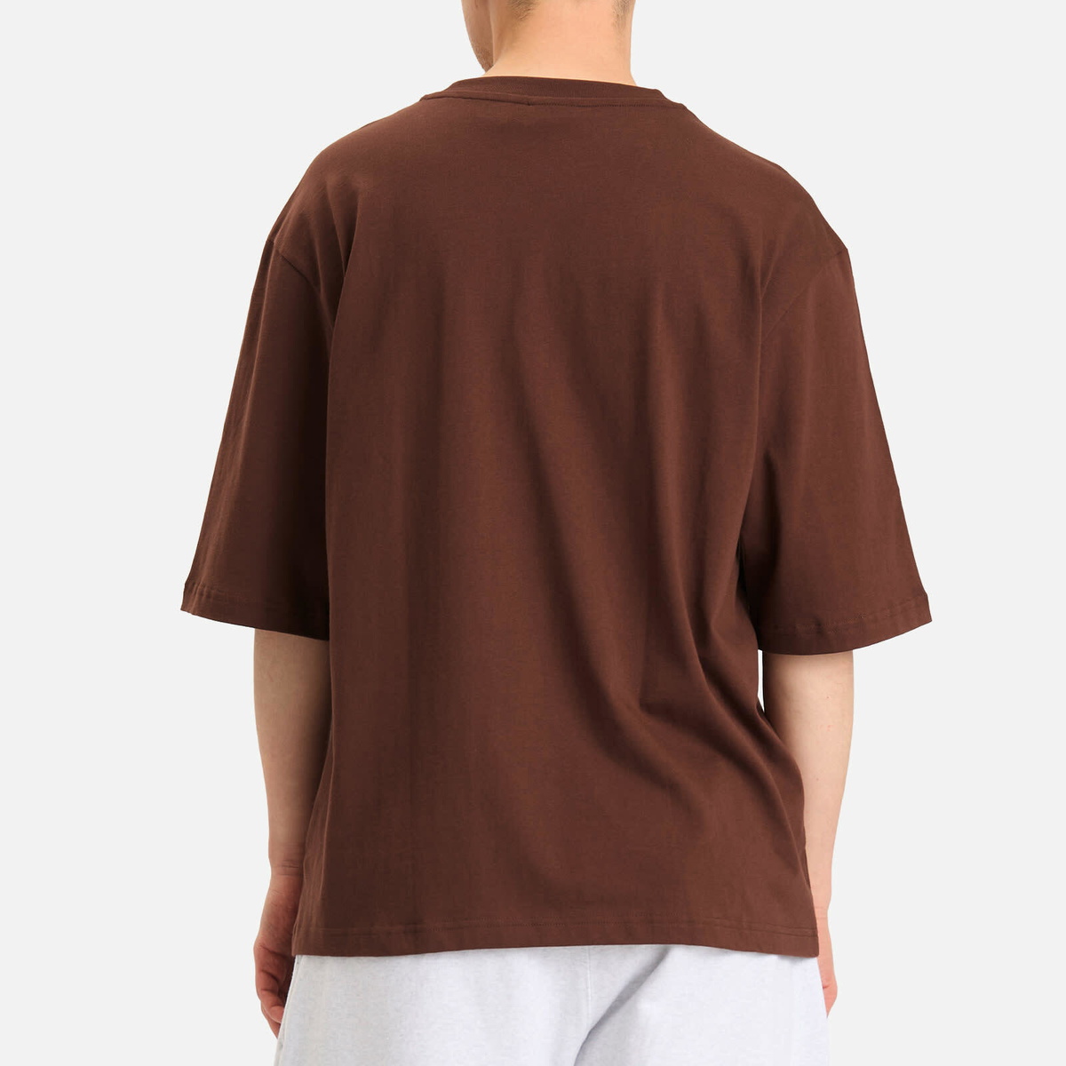 Adidas Men's Oversize T-Shirt in Auburn/Off White