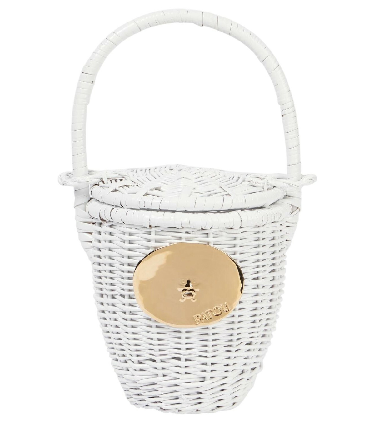 Patou White Canvas Trapeze Handbag Patou
