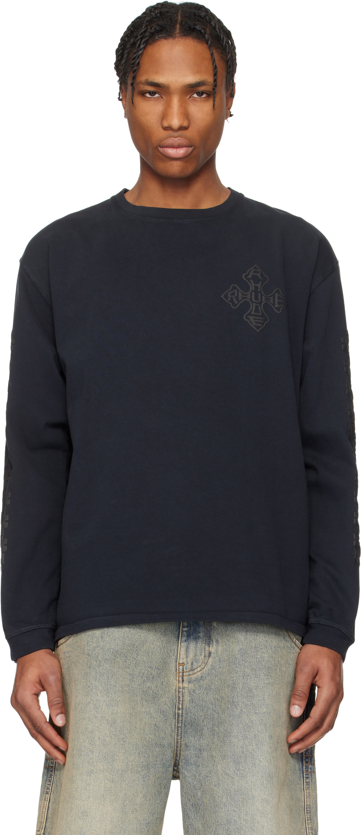 Rhude Black Cross LS T-shirt Rhude