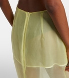 The Frankie Shop Peri sheer silk-blend midi skirt