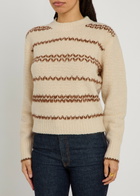 Isabel Marant étoile Roxane Embroidered Wool-blend Jumper Ecru