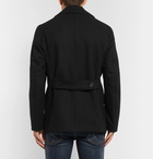 Dolce & Gabbana - Stretch Virgin Wool-Blend Peacoat - Black