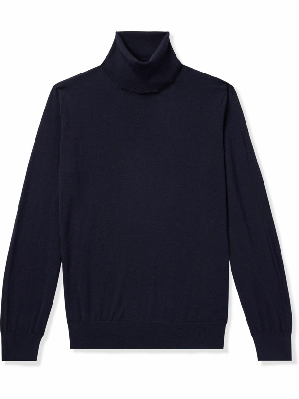 Photo: Loro Piana - Wish® Wool Rollneck Sweater - Blue