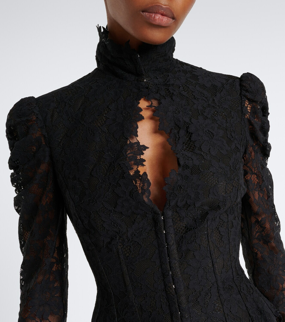 De La Vali Vitalis lace cotton-blend corset top