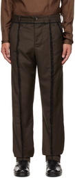 Edward Cuming SSENSE Exclusive Brown Peek-A-Boo Trousers