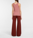 Chloe - Striped knit cotton tank top