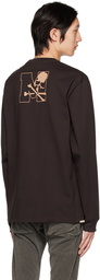 mastermind WORLD Brown College Long Sleeve T-Shirt