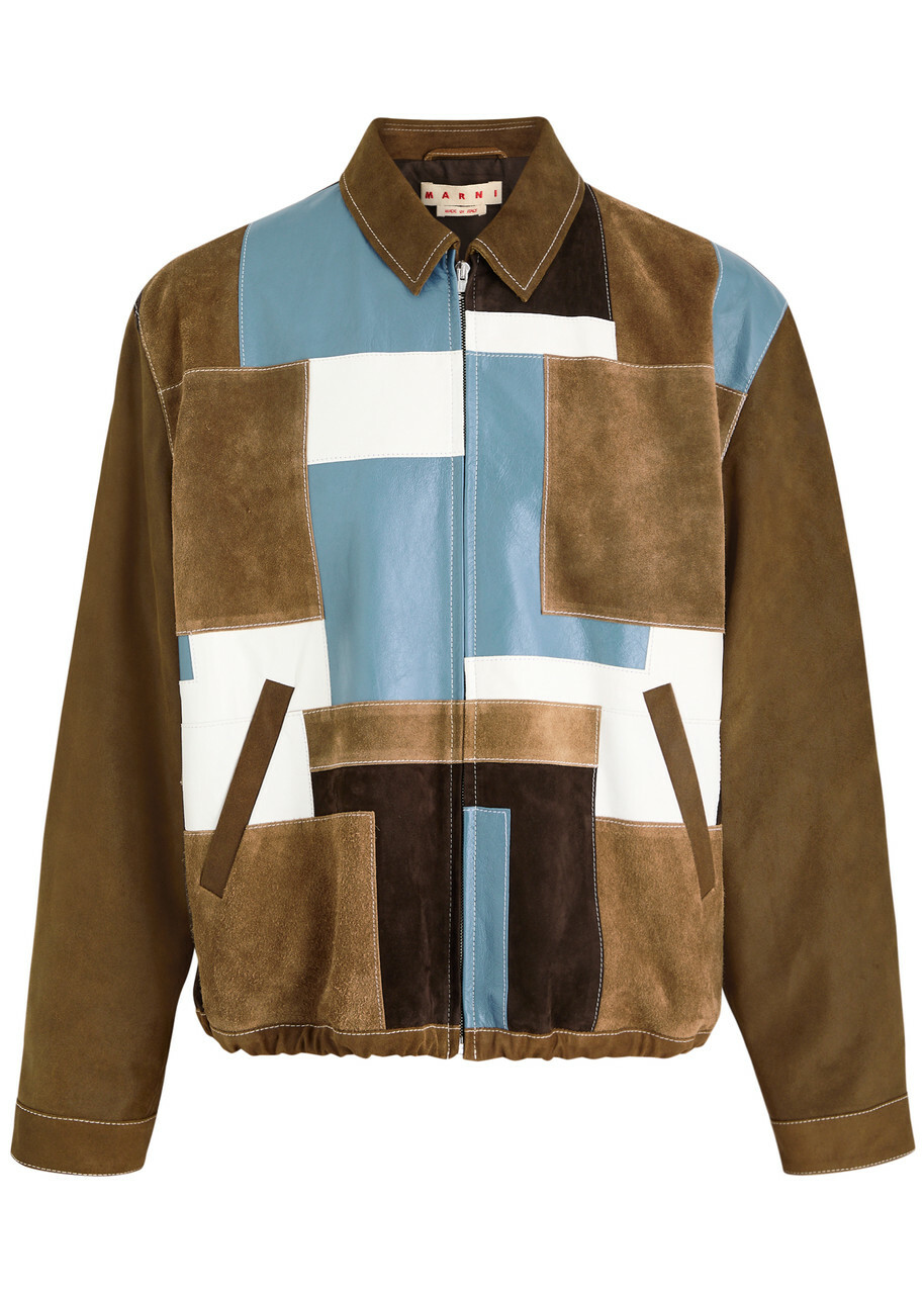 ジャケット Marni Jacket Jacket Marni Patchwork Suede Jacket Multicoloured Marni