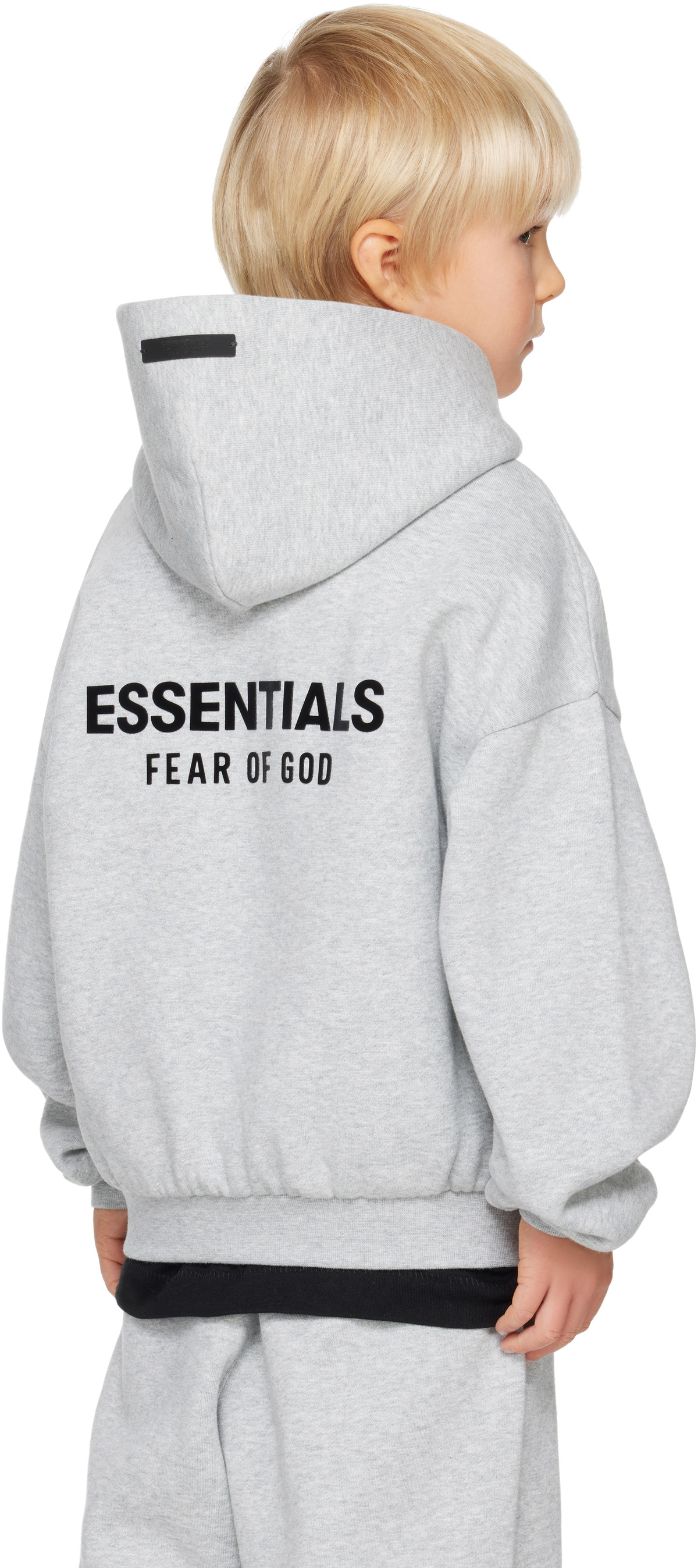 Fear of God ESSENTIALS Kids Gray Fleece Hoodie