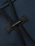 ON - Mesh-Panelled Logo-Appliquéd Recycled-Jersey Hoodie - Blue