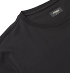 Fendi - Peekaboo Crystal-Embellished Cotton-Jersey T-Shirt - Black