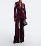 Elie Saab Velvet wide-leg pants