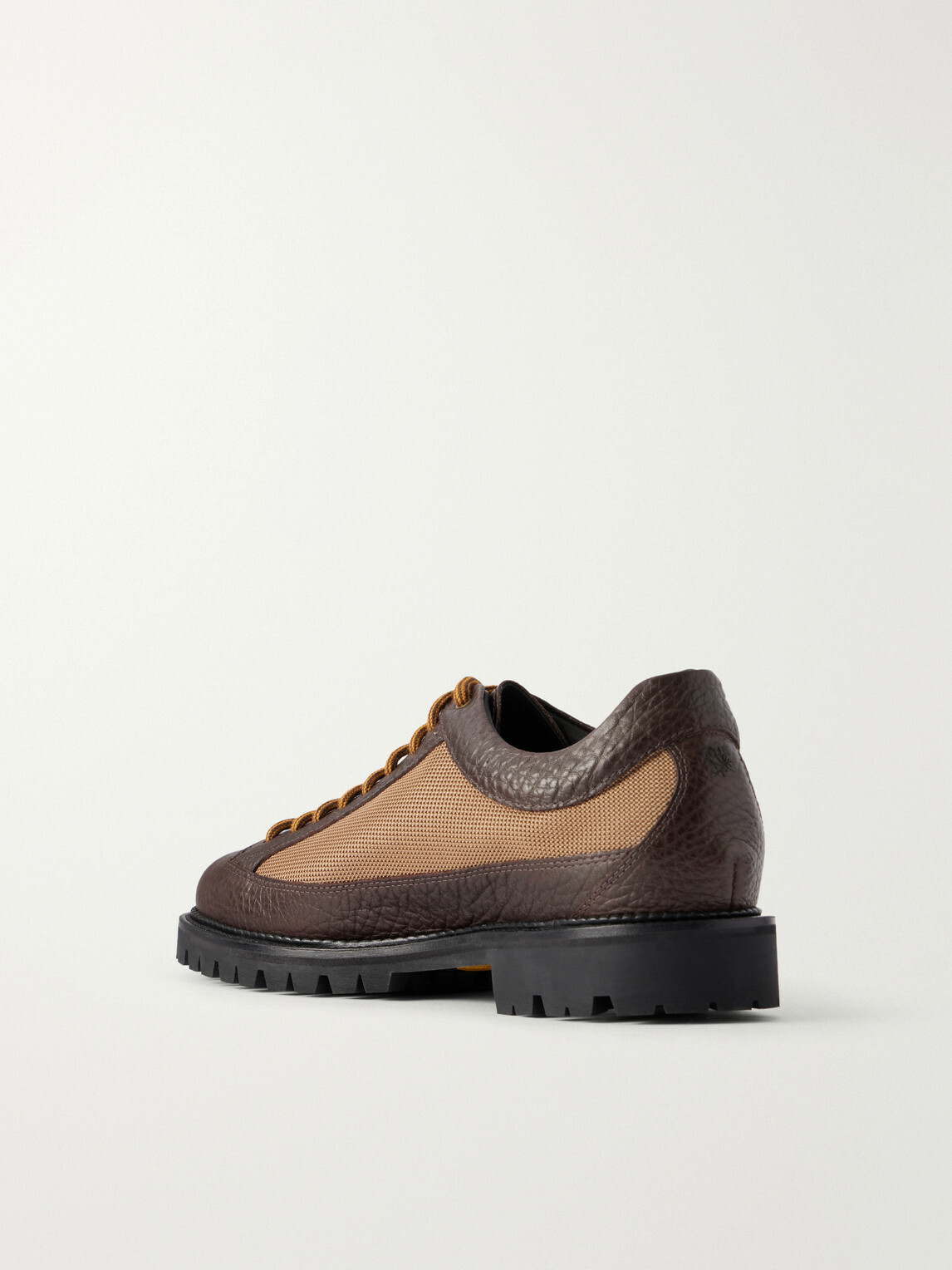 Aimé Leon Dore - Field Textured Leather-Trimmed Mesh Hiking Boots - Brown