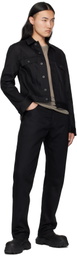 Rick Owens DRKSHDW Black Hollywood Trucker Denim Jacket