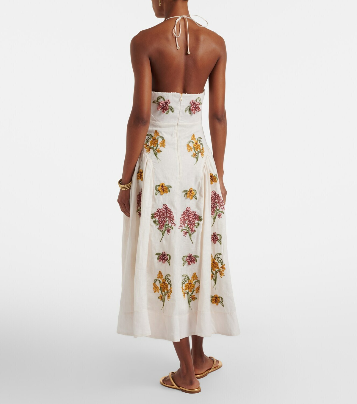 Agua by Agua Bendita Balsa Cordillera floral linen midi dress